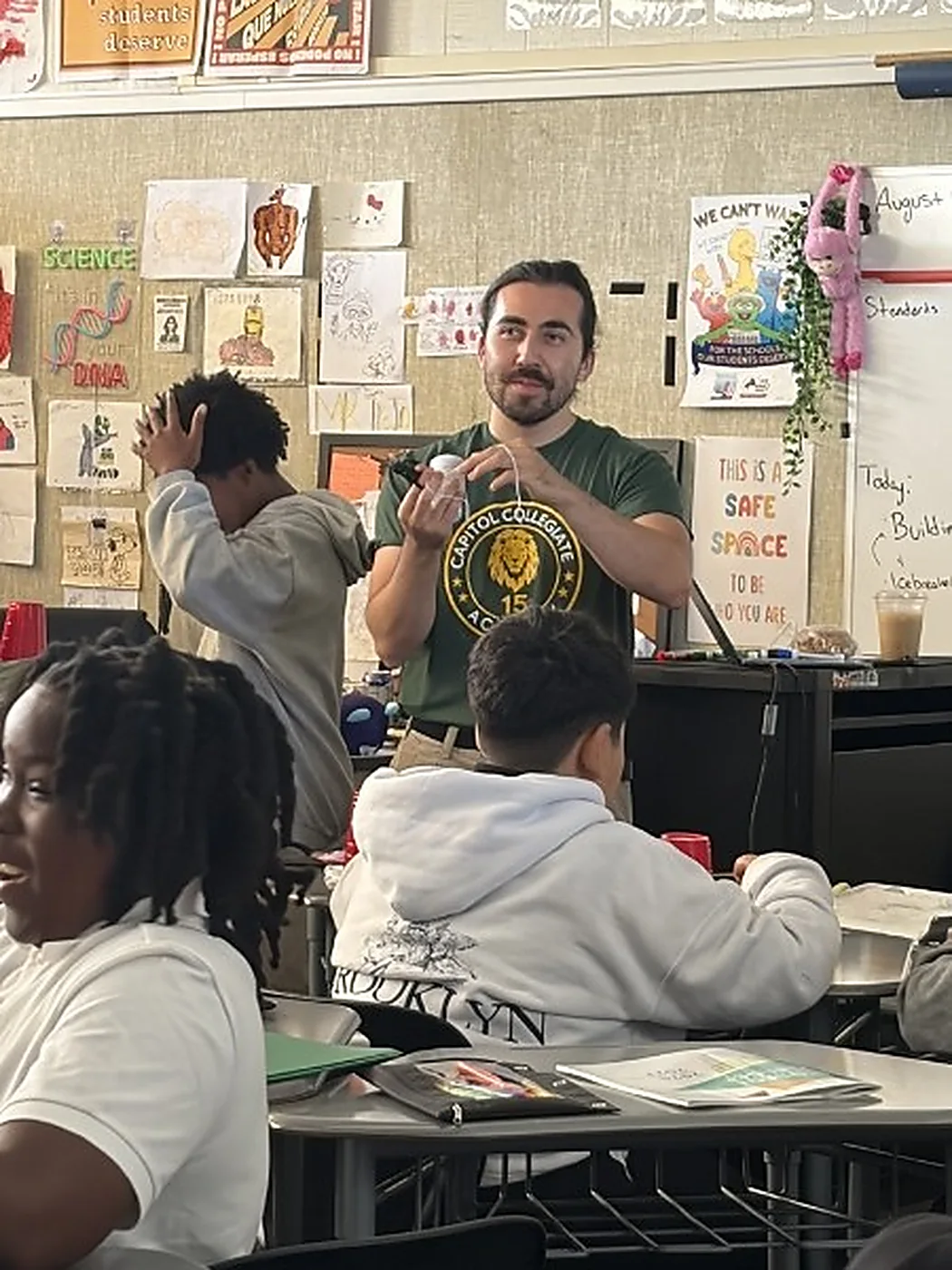 A Capitol Collegiate teacher leading her class